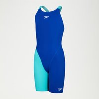 Fastskin Endurance+ Kneeskin mit offenem Rücken für Mädchen Blau/Grün von Speedo