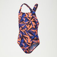 HyperBoom All-Over Medalist-Badeanzug für Mädchen Marineblau/Orange von Speedo