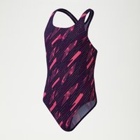 HyperBoom All-Over Medalist-Badeanzug für Mädchen Marineblau/Pink von Speedo