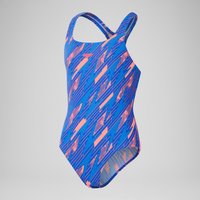 Mädchen HyperBoom Medalist Badeanzug mit Allover-Print Rot/Blau von Speedo
