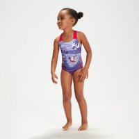 Schwimmlern-Kreuzrücken-Badeanzug für Mädchen im Kleinkindalter Violett von Speedo