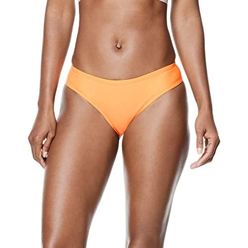 Speedo Damen Badeanzug Unterteil Bikini Endurance Cheeky Hipster, Orange (Orange Pop), Medium von Speedo
