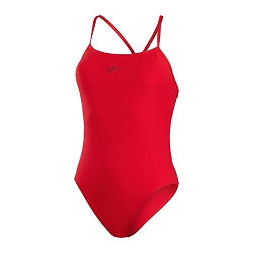 Speedo Damen Eco Endurance+ Thinstrap 1 Piece Schwimmanzug, Rot, 30/26 EU von Speedo