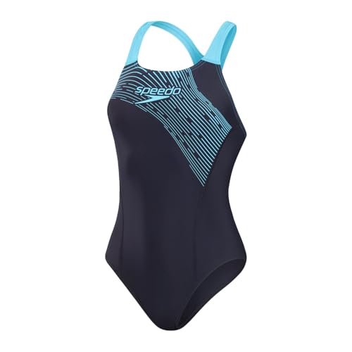 Speedo Damen Medley Logo 1 Piece Badeanzug, Navy, 34 EU Speedo Damen Medley Logo 1 Piece Badeanzug, Navy, 34 EU von Speedo