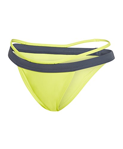 Speedo Damen Ultra Fizz Sport Brief Swimwear, Lime Punch/Oxid Grey, M von Speedo