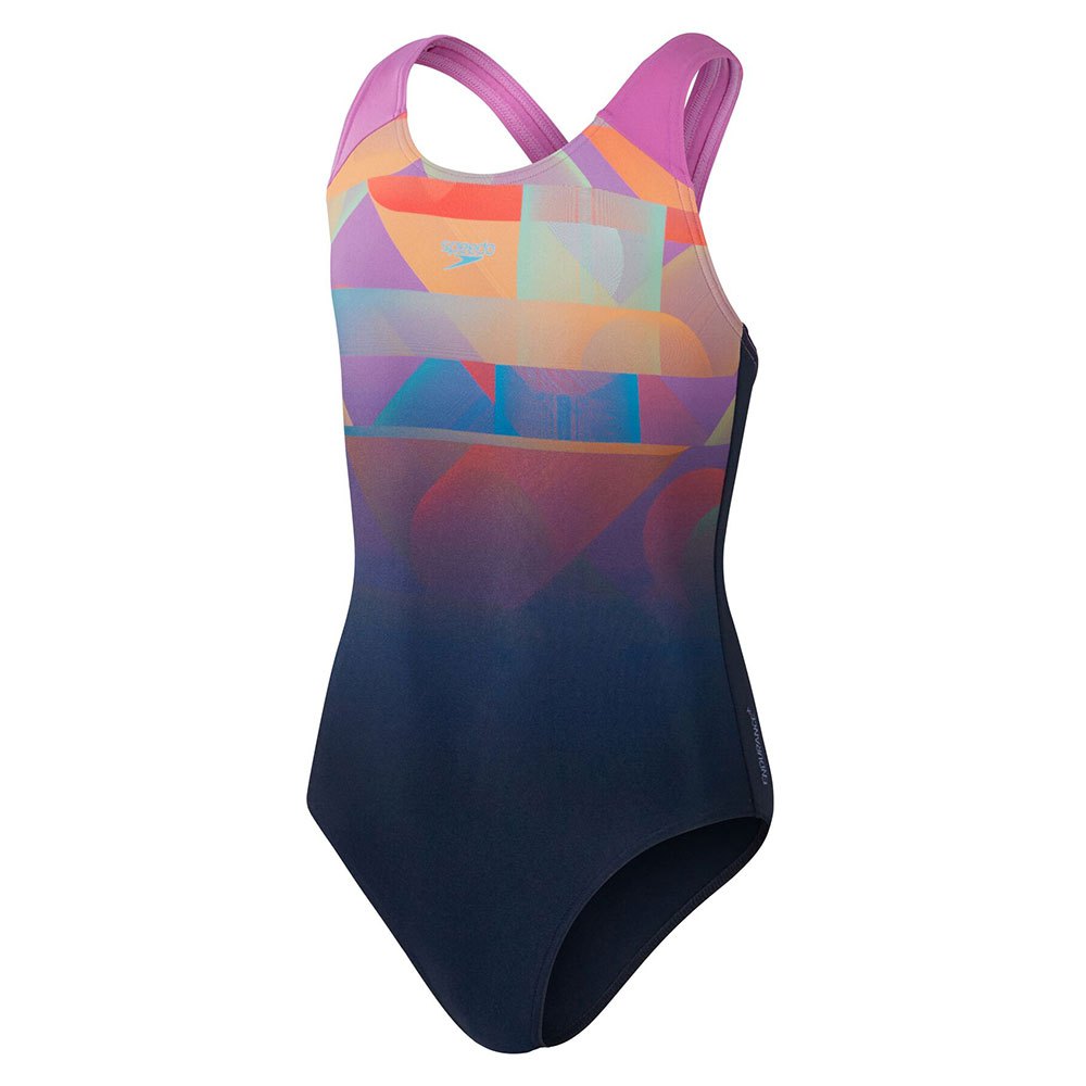 Speedo Digi Placement Splashback Swimsuit Mehrfarbig 11-12 Years Mädchen von Speedo