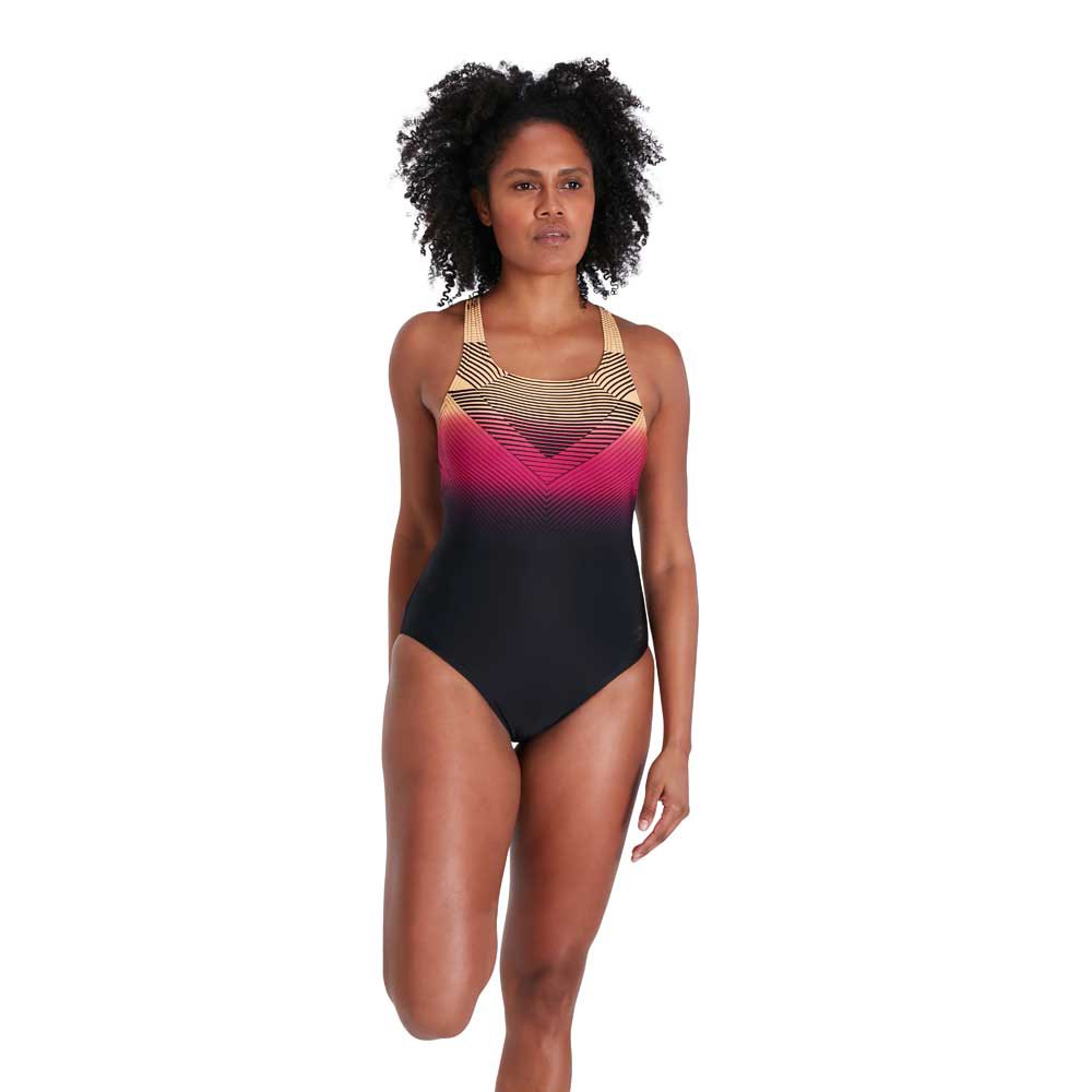 Speedo Digital Placement Medalist Swimsuit Schwarz UK 32 Frau von Speedo