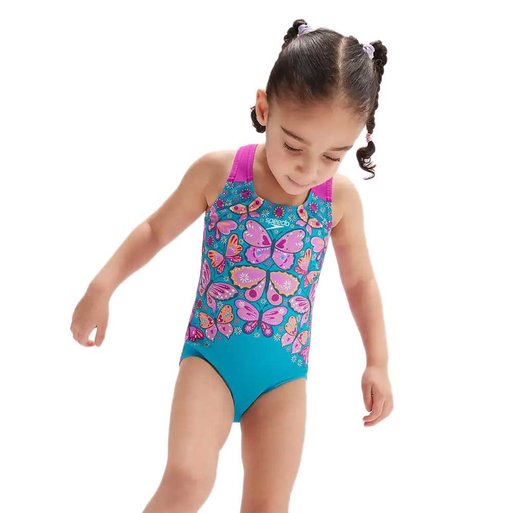 Speedo Digital Printed Swimsuit Blau 3 Years Mädchen von Speedo