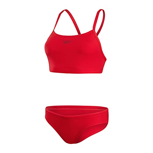 Speedo Damen Eco Endurance+ Thinstrap 2 Piece Bikini, Rot, 42 von Speedo