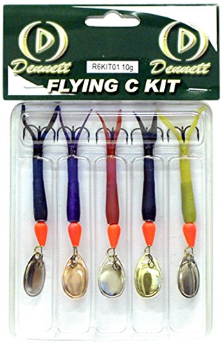 Speedo Flying Dennett Fly C Kit sinkender Köder aus Pemium-Qualität, 10 g, farblich Sortiert, 10g von Speedo