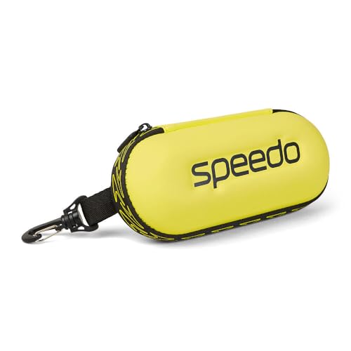 Speedo Unisex Schwimmbrillenetui, Aufbewahrung, Schutz, Sicherheitsgelb, Einheitsgröße von Speedo