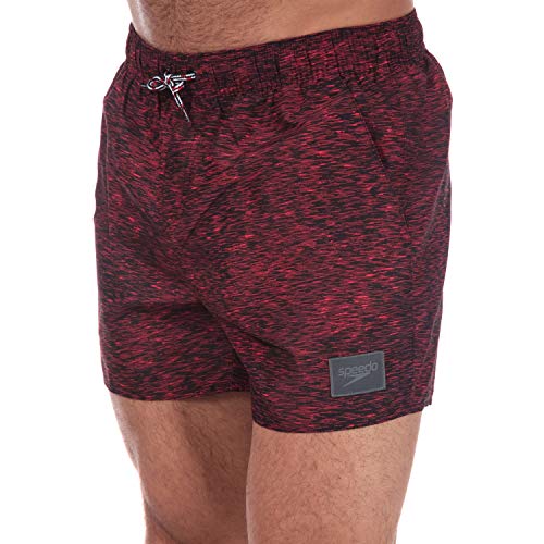 Speedo Herren Alpha Fusion bedruckt Wasser Shorts, Schwarz (Black/Lava Red), Small von Speedo