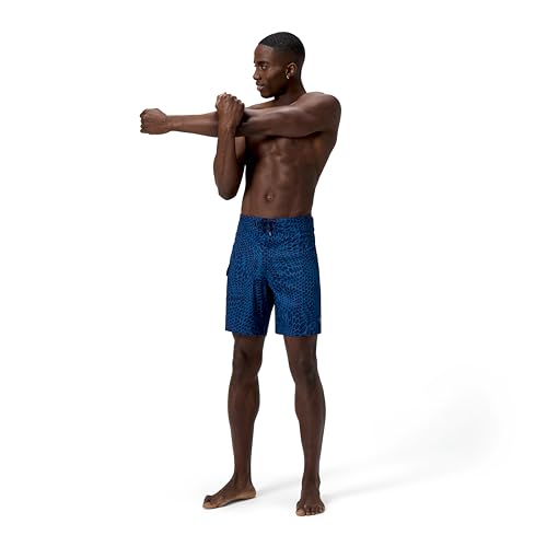 Speedo Herren Lookout Boardshorts | Weiches Vier-Wege-Stretchmaterial | Surfen | Schwimmen | Fitnessstudio | Laufen | Schnell trocknend Boardshorts, Blau, 30 von Speedo