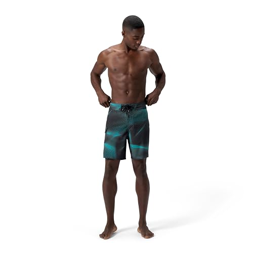 Speedo Herren Lookout Boardshorts | Weiches Vier-Wege-Stretchmaterial | Surfen | Schwimmen | Fitnessstudio | Laufen | Schnell trocknend Boardshorts, Türkis, 30 von Speedo