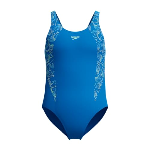 Speedo Mädchen HyperBoom Splice Muscleback Badeanzug | Schwimmtraining | Chlorbeständig Schwimmbekleidung, Lagoon Blue/Celeste, 11-12 von Speedo