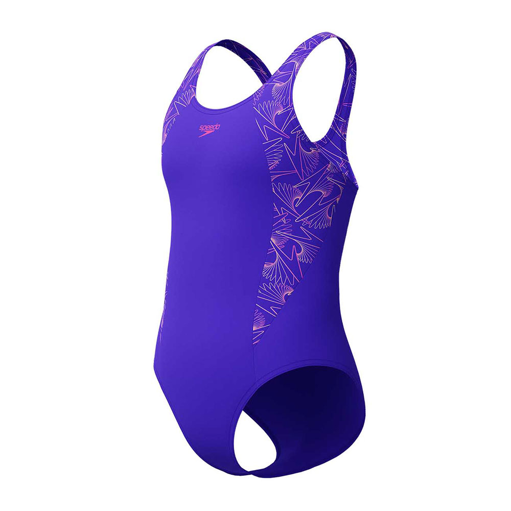 Speedo Hyperboom Splice Swimsuit Lila 9-10 Years Mädchen von Speedo