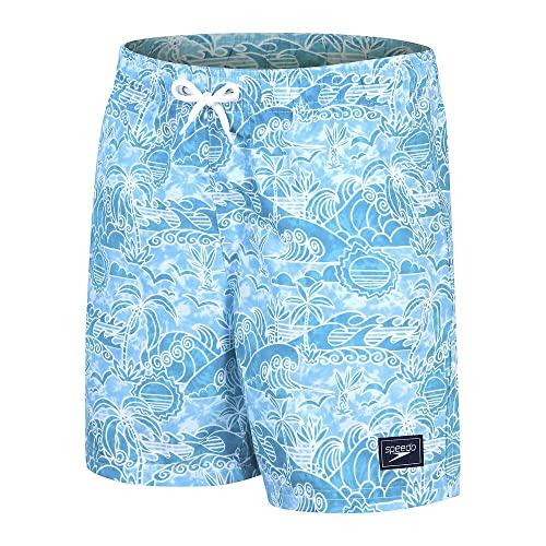 Speedo Jungen Printed 15" Wassershort, Alpinblau/Pool/Weiß, M Speedo Jungen Printed 15" Wassershort, Alpinblau/Pool/Weiß, M von Speedo