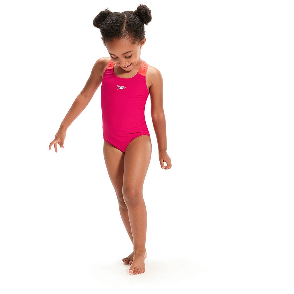Speedo Learn To Swim Medalist Swimsuit Rosa 4 Years Mädchen von Speedo