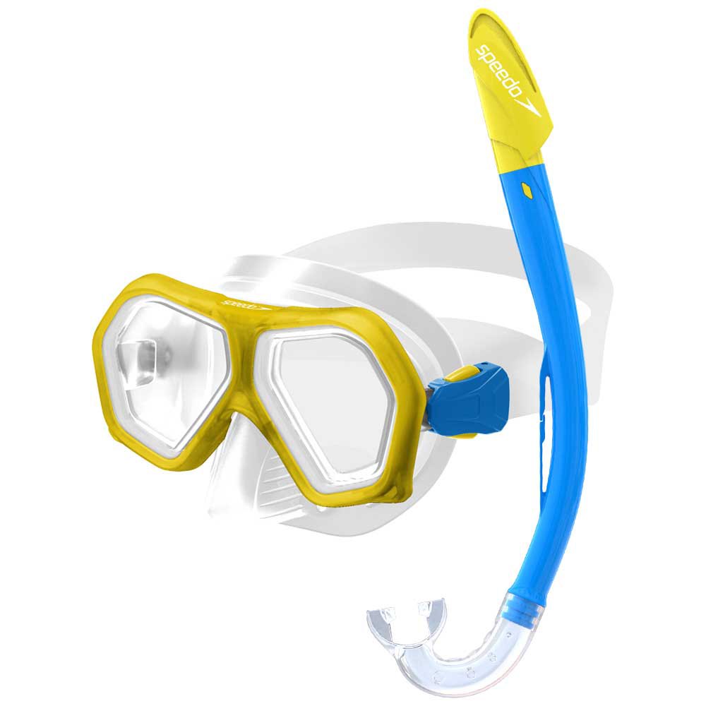 Speedo Leisure Dual Lenses Mask+tube Durchsichtig,Gelb,Blau von Speedo