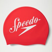Speedo Logo-Badekappe für Erwachsene Rot von Speedo