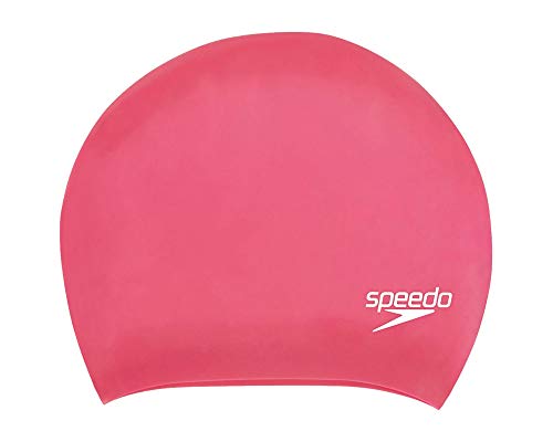 Speedo Unisex Erwachsene Long Hair Swimming Cap Pink One Size Schwimmkappe, rosa, Einheitsgröße von Speedo