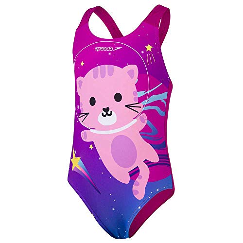 Speedo Mädchen Digital Placement Applique Swimsuit IF Trainingsanzug, Mehrfarbig (Diva/azelea pink/Pool/Citron), 2 AÑOS von Speedo