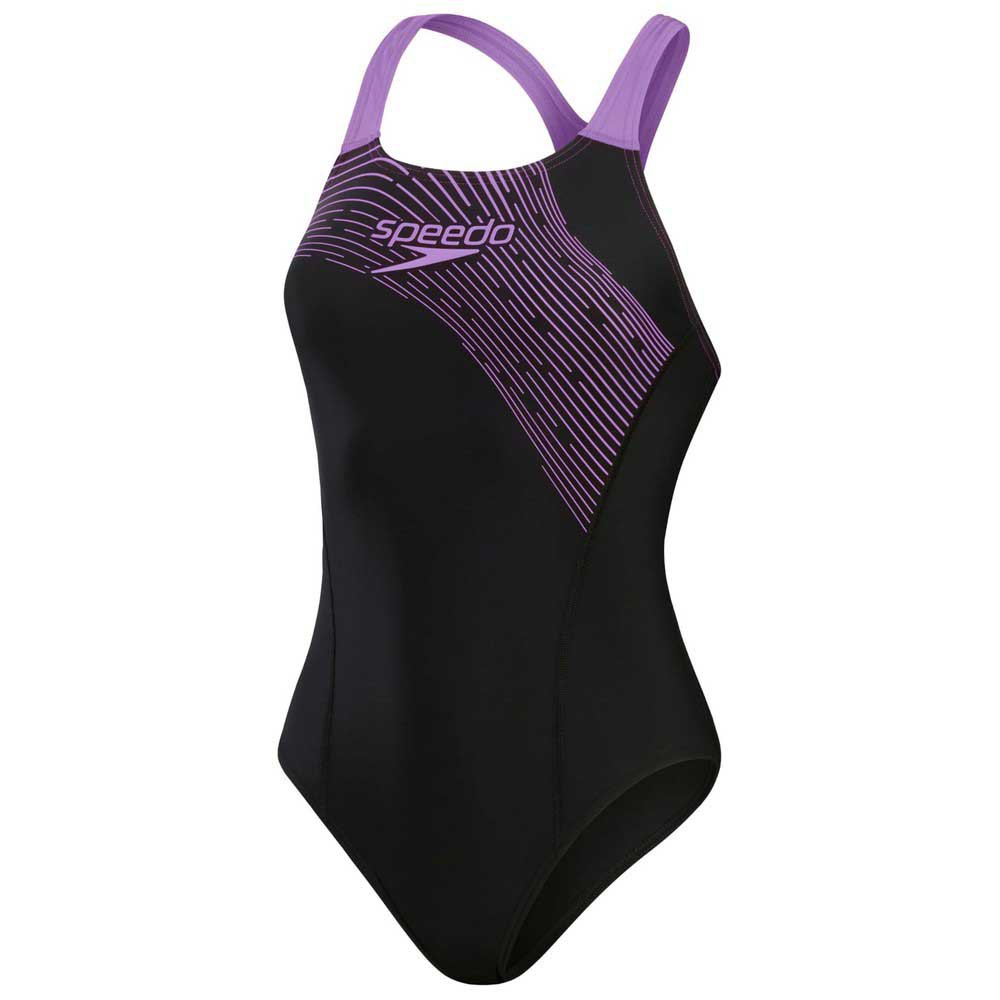 Speedo Medley Logo Swimsuit Lila UK 32 Frau von Speedo