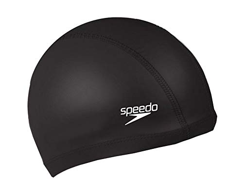 Speedo Unisex Erwachsene Pace Cap Schwimmkappe, Schwarz, Einheitsgröße von Speedo