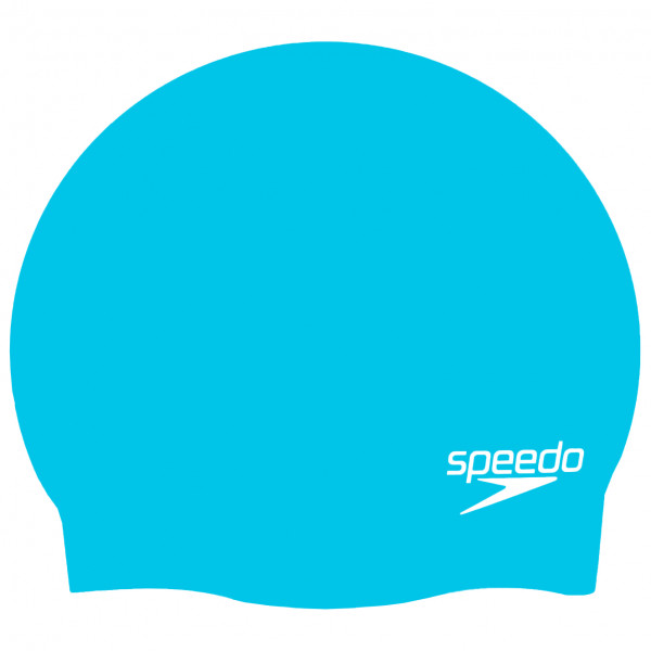 Speedo - Plain Moulded Silicone Cap - Badekappe blau/ chrome von Speedo