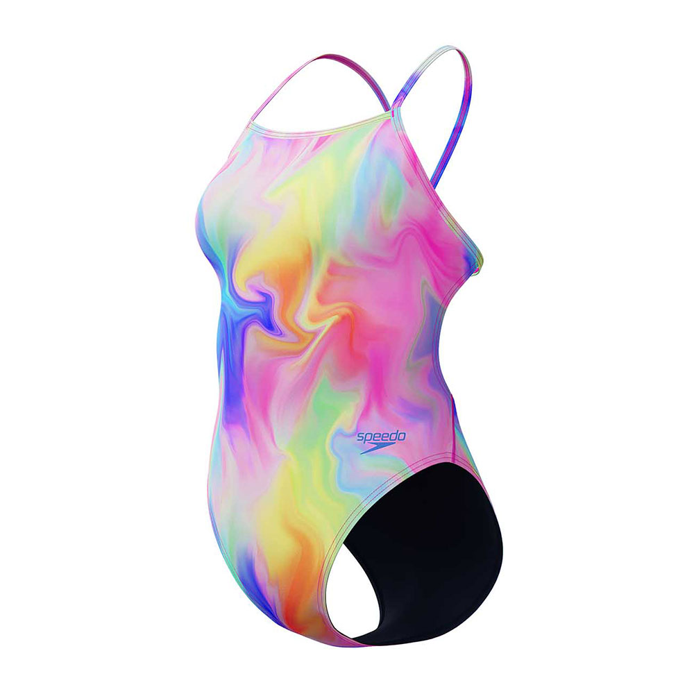 Speedo Printed V-back Swimsuit Mehrfarbig 28 Frau von Speedo