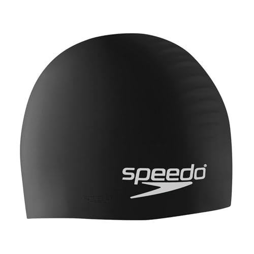Speedo Silikon-Badekappe, Unisex, schwarz, Einheitsgröße von Speedo