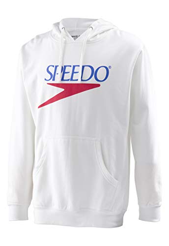 Speedo Sweatshirt Vintage Heavy Weight Hoodie, Unisex-Erwachsene Herren, Kapuzenpullover, Sweatshirt Vintage Heavy Weight Hooded, Farbe: Weiß, X-Large von Speedo
