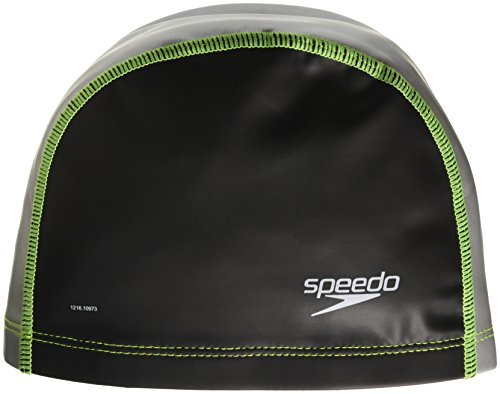 Speedo Unisex-Erwachsene Badekappe Stretch Fit, Schwarz/Silber, Größe L/XL von Speedo