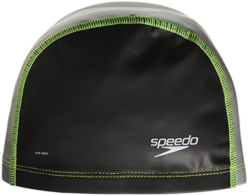 Speedo Unisex-Erwachsene Badekappe Stretch Fit Schwarz/Silber, Größe S/M von Speedo