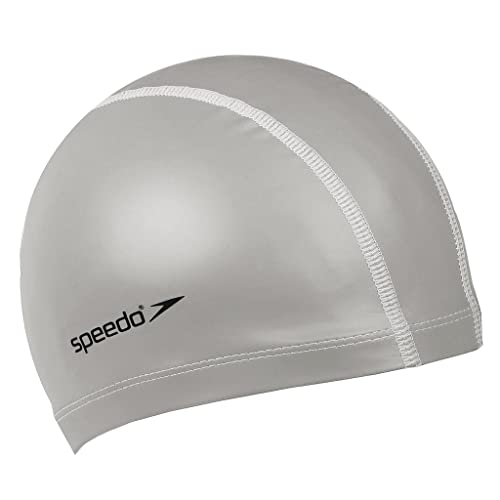 Speedo Unisex Erwachsene Pace Cap Schwimmkappe, Silber, Einheitsgröße von Speedo