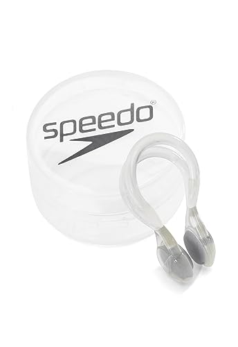 Speedo Nose Clip for Swimming Waterproof Reusable Nasenklammer zum Schwimmen, wasserdicht, wiederverwendbar, Training, farblos, Einheitsgröße von Speedo