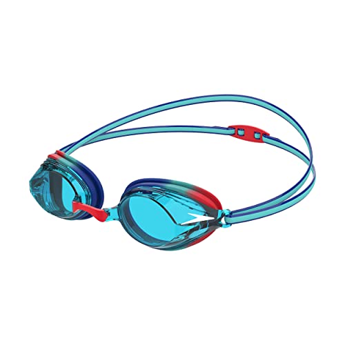 Speedo Unisex Erwachsene Junior Vengeance Schwimmbrille, Blau/Rot, Einheitsgröße von Speedo