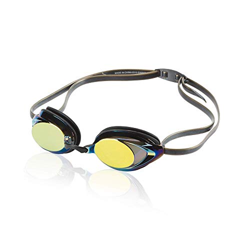 Speedo Vanquisher 2.0 Mirrored Swim-Swimming Racing Goggles-Gold Anti-Fog von Speedo