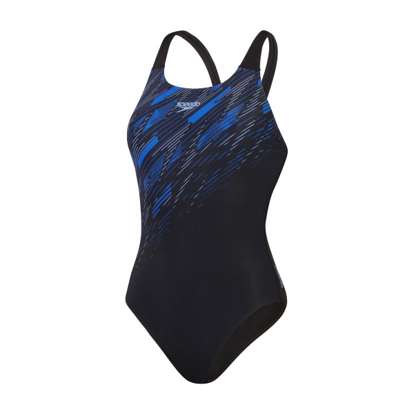 Speedo - Women's Hyperboom Placement Muscleback - Badeanzug Gr 44 schwarz/blau von Speedo