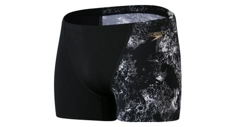 speedo allover v cut aquashort schwimmboxer schwarz grau von Speedo