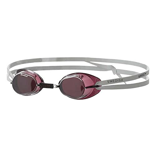 Speedo Swedish Mirror, unisex Taucherbrille, Grau, One Size - von Speedo