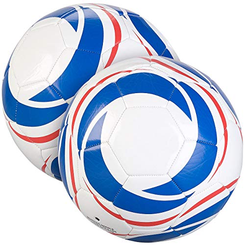 Speeron Matchball: 2er-Set Trainings-Fußbälle aus Kunstleder, 20 cm Ø, Größe 4, 390 g (Ball) von Speeron