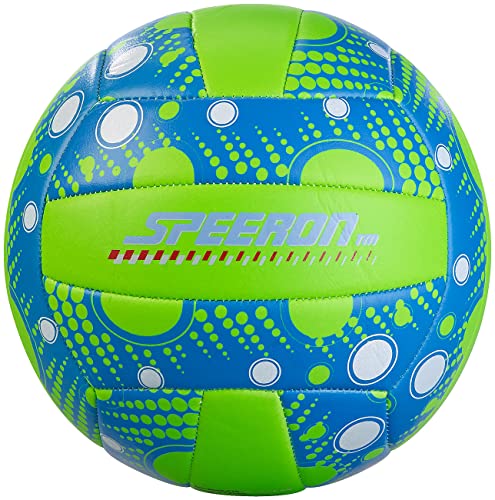 Speeron Volleyball: Beachvolleyball, griffige Soft-Touch-Oberfläche, Kunstleder, 20,5 cm Ø (Beach Ball, Volleyball-Ball, aufblasbar) von Speeron