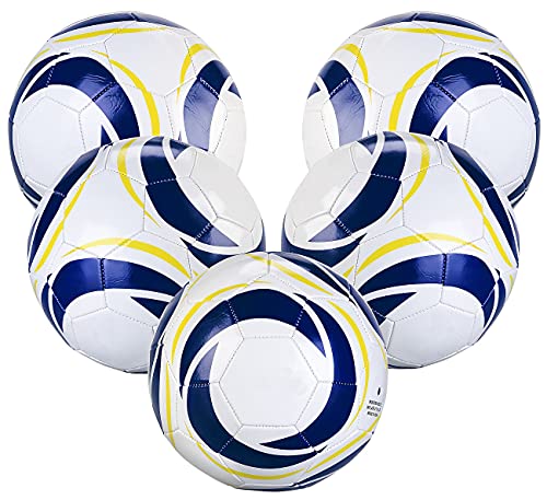 Speeron Freizeitball: 5er-Set Hobby-Fußbälle aus Kunstleder, 20 cm Ø, Größe 4, 260 g (Ball, Volleyball) von Speeron