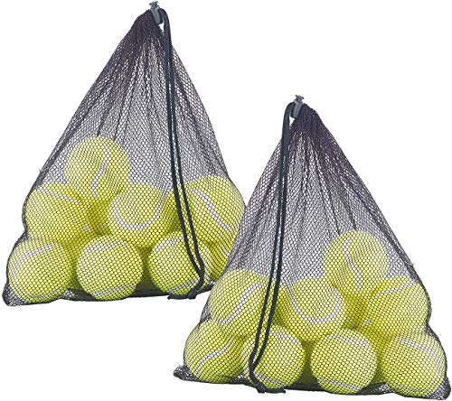 Speeron Trainerball: 24er-Set Tennisbälle, 65 mm für Fortgeschrittene, gelb, mit Tragenetz (Tennis-Übungsball) von Speeron