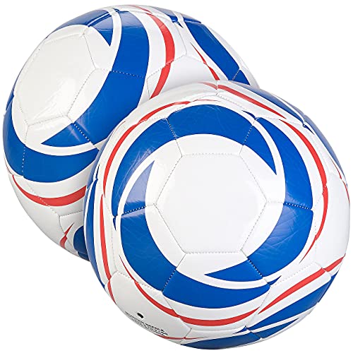 Speeron Kinderball: 2er-Set Trainings-Fußbälle aus Kunstleder, 22 cm Ø, Größe 5, 440 g (Ball, Kinder Spielzeug, Volleyball) von Speeron
