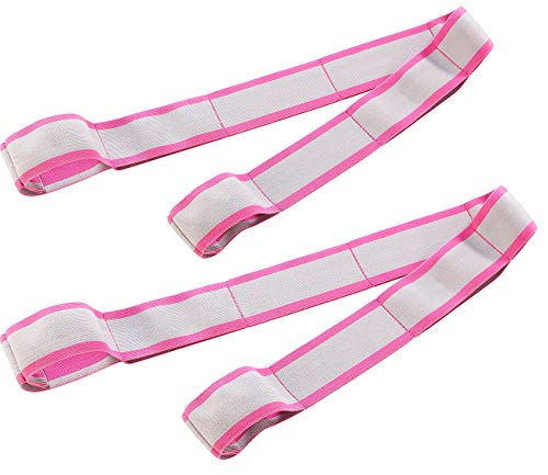 Speeron Gymnastikband: 2er-Set Fitnessbänder - Gummibänder mit Handschlaufen, 85 cm (Gymnastikband mit Schlaufen, Fitness-Bänder, Fitnessgeräte) von Speeron