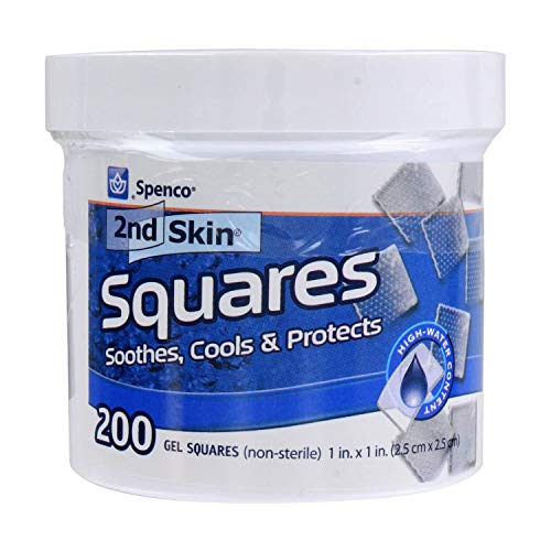 Spenco 2nd Skin Squares Beruhigender Schutz, Gelquadrate, 200 Stück, bakterielle Barriere, Einheitsgröße von Spenco