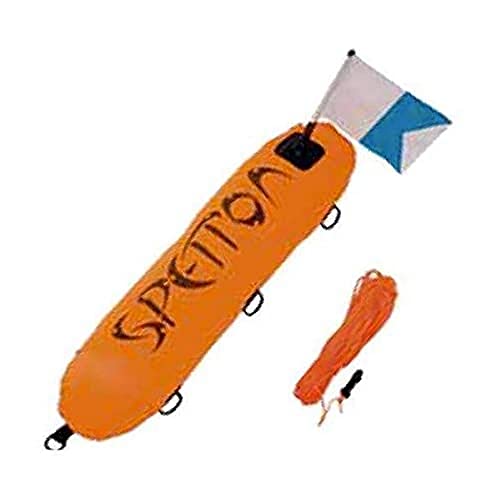 Spetton ACCP-02 Boya Torpedo Nylón mit Flagge, Kap und Karabiner Nylon abdecken Verschiedene Zubehör, Orange, von SPETTON