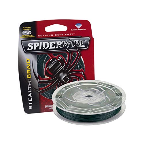 Spiderwire Unisex-Erwachsene 1374596 Stealth Braid Superline Schnurspule, 200 Yards, 0,01 cm Durchmesser, 3,6 kg Bruchstärke, Moosgrün, 200yd von Spiderwire